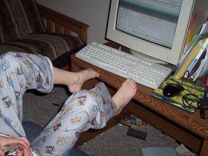 Warm house and bare feet!